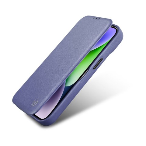Skórzane etui iPhone 14 Pro z klapką magnetyczne MagSafe CE Premium Leather jasno fioletowy ICARER Skórzane etui iPhone 14 Pro z klapką magnetyczne MagSafe CE Premium Leather jasno fioletowy ICARER