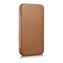 Skórzane etui iPhone 14 Pro z klapką magnetyczne MagSafe CE Premium Leather jasny brąz ICARER