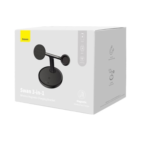 3w1 stojak ładowarka indukcyjna do iPhone Apple Watch AirPods + kabel USB-C 1m czarny BASEUS 3w1 stojak ładowarka indukcyjna do iPhone Apple Watch AirPods + kabel USB-C 1m czarny BASEUS