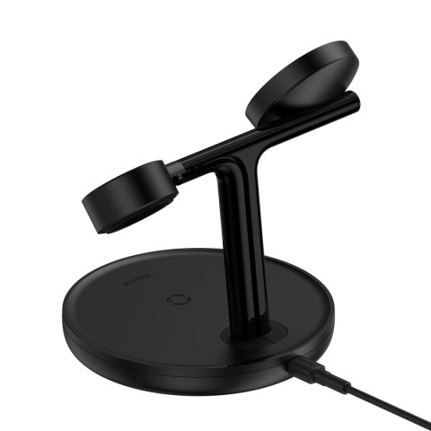 3w1 stojak ładowarka indukcyjna do iPhone Apple Watch AirPods + kabel USB-C 1m czarny BASEUS 3w1 stojak ładowarka indukcyjna do iPhone Apple Watch AirPods + kabel USB-C 1m czarny BASEUS