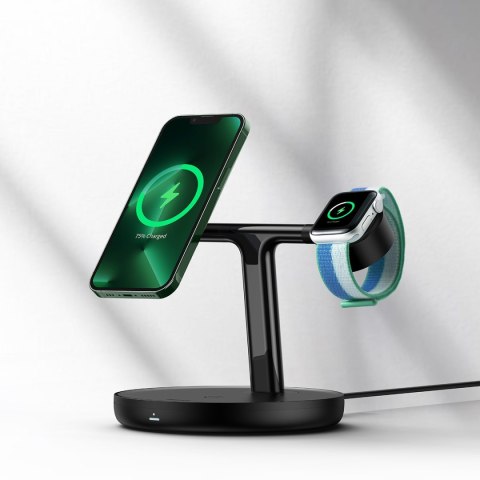 3w1 stojak ładowarka indukcyjna do iPhone Apple Watch AirPods + kabel USB-C 1m czarny BASEUS 3w1 stojak ładowarka indukcyjna do iPhone Apple Watch AirPods + kabel USB-C 1m czarny BASEUS