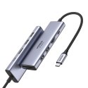 6w1 wielofunkcyjny HUB USB-C - 2x USB HDMI 4K czytnik kart SD i TF USB-C PD 100W szary UGREEN