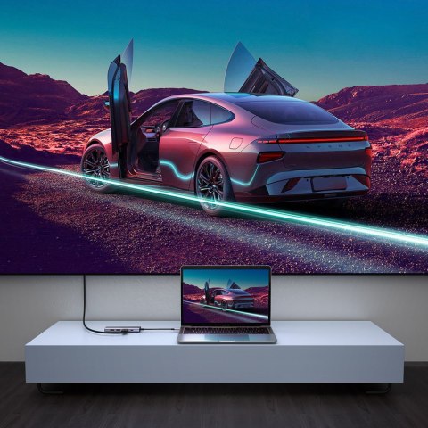 6w1 wielofunkcyjny HUB USB-C - 2x USB HDMI 4K czytnik kart SD i TF USB-C PD 100W szary UGREEN 6w1 wielofunkcyjny HUB USB-C - 2x USB HDMI 4K czytnik kart SD i TF USB-C PD 100W szary UGREEN