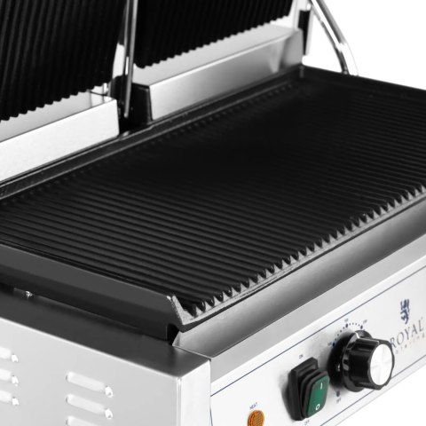 Grill kontaktowy podwójny dwustronny ryflowany 3600 W Royal Catering Grill kontaktowy podwójny dwustronny ryflowany 3600 W Royal Catering