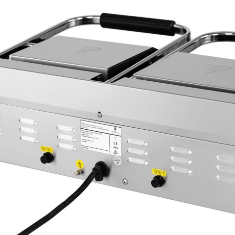 Grill kontaktowy podwójny dwustronny ryflowany 3600 W Royal Catering Grill kontaktowy podwójny dwustronny ryflowany 3600 W Royal Catering