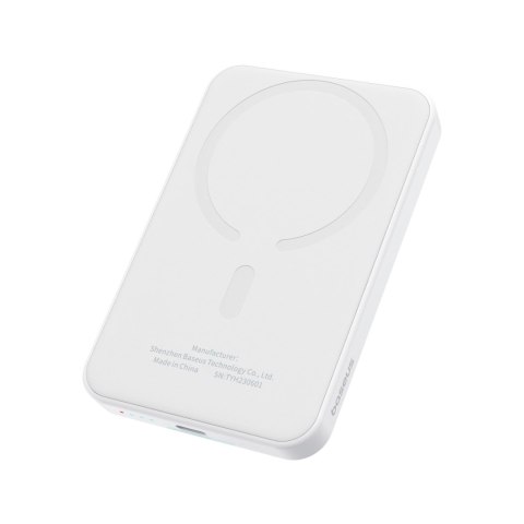 Mini powerbank 5000mAh 20W + kabel USB-C 20V / 3A biały BASEUS Mini powerbank 5000mAh 20W + kabel USB-C 20V / 3A biały BASEUS