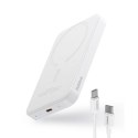 Mini powerbank 5000mAh 20W + kabel USB-C 20V / 3A biały BASEUS