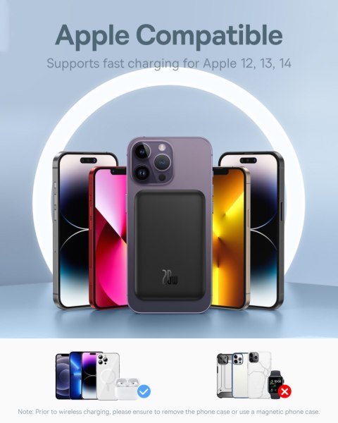 Mini powerbank 5000mAh 20W + kabel USB-C 20V / 3A czarny BASEUS Mini powerbank 5000mAh 20W + kabel USB-C 20V / 3A czarny BASEUS