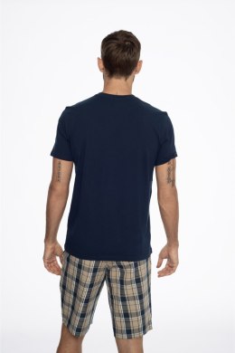 Piżama Ethos 41294-59X Granatowo-Beżowa Granatowo-Beżowy XL