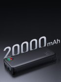 Powerbank 20000mAh 22.5W z wbudowanymi kablami USB-C i iPhone Lightning czarny JOYROOM