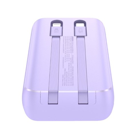 Powerbank 30W 10000mAh z wbudowanymi kablami iPhone Lightning i USB-C fioletowy JOYROOM Powerbank 30W 10000mAh z wbudowanymi kablami iPhone Lightning i USB-C fioletowy JOYROOM