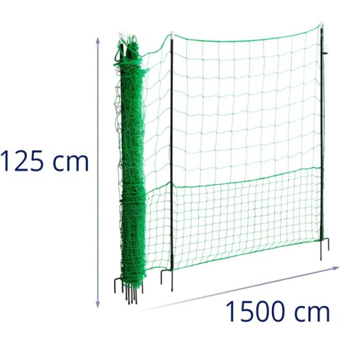 Siatka zagroda ogrodzenie ochronne hodowlane dla kur drobiu 1.25 x 15 m WIESENFIELD Siatka zagroda ogrodzenie ochronne hodowlane dla kur drobiu 1.25 x 15 m WIESENFIELD