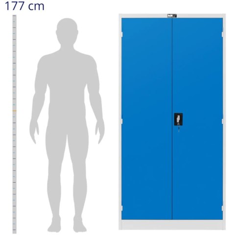 Szafa narzędziowa warsztatowa perforowana 7 szuflad 182 x 92 x 46 cm MSW Szafa narzędziowa warsztatowa perforowana 7 szuflad 182 x 92 x 46 cm MSW