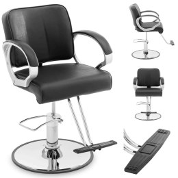 Fotel fryzjerski barberski kosmetyczny z podnóżkiem Physa HOVE - czarny Physa