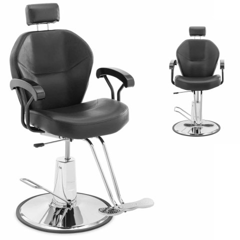 Fotel fryzjerski barberski kosmetyczny z zagłówkiem i podnóżkiem Physa ILFORDK - czarny Physa Fotel fryzjerski barberski kosmetyczny z zagłówkiem i podnóżkiem Physa ILFORDK - czarny Physa