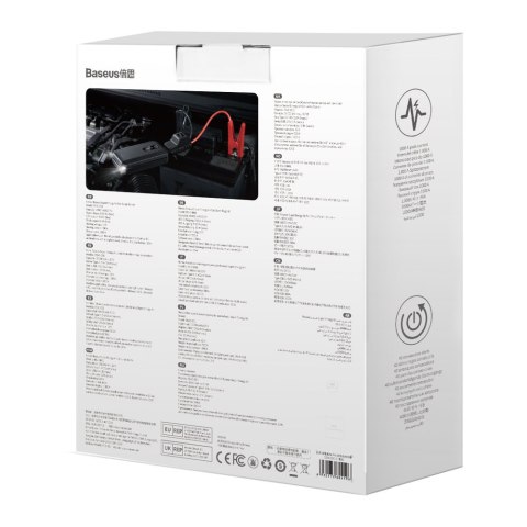 Powerbank 10000mAh + urządzenie rozruchowe auta Booster 12V 1000A czarny BASEUS Powerbank 10000mAh + urządzenie rozruchowe auta Booster 12V 1000A czarny BASEUS