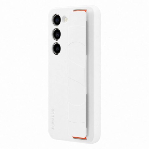Etui silikonowy pokrowiec z paskiem na rękę Samsung Galaxy S23 Silicone Grip Cover białe SAMSUNG Etui silikonowy pokrowiec z paskiem na rękę Samsung Galaxy S23 Silicone Grip Cover białe SAMSUNG