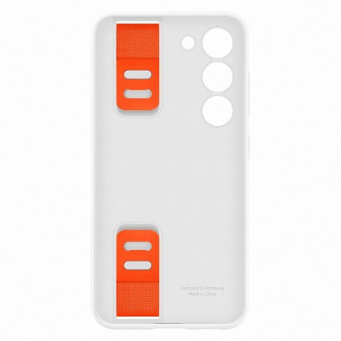 Etui silikonowy pokrowiec z paskiem na rękę Samsung Galaxy S23 Silicone Grip Cover białe SAMSUNG Etui silikonowy pokrowiec z paskiem na rękę Samsung Galaxy S23 Silicone Grip Cover białe SAMSUNG
