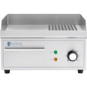 Grill elektryczny płyta grillowa gładka ryflowana 360 x 380 mm 2000 W Royal Catering