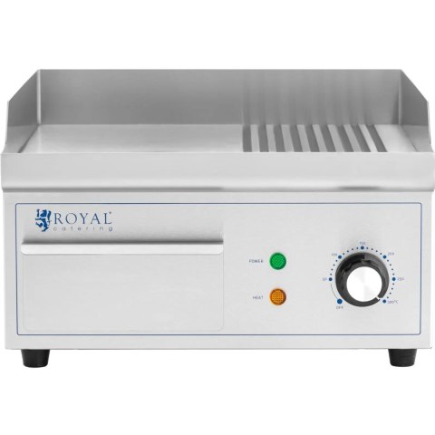 Grill elektryczny płyta grillowa gładka ryflowana 360 x 380 mm 2000 W Royal Catering Grill elektryczny płyta grillowa gładka ryflowana 360 x 380 mm 2000 W Royal Catering