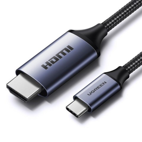 Kabel przewód przejściówka USB-C - HDMI 2.1 8K 60Hz 1.5m szary UGREEN Kabel przewód przejściówka USB-C - HDMI 2.1 8K 60Hz 1.5m szary UGREEN