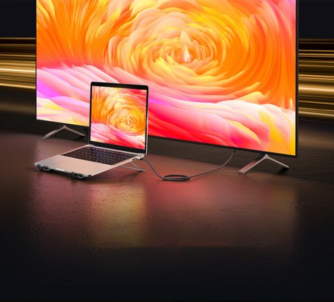 Kabel przewód przejściówka USB-C - HDMI 2.1 8K 60Hz 1.5m szary UGREEN Kabel przewód przejściówka USB-C - HDMI 2.1 8K 60Hz 1.5m szary UGREEN