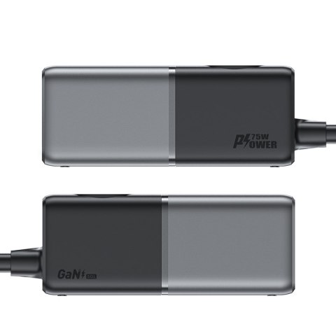 Ładowarka biurkowa stacja ładowania Z2 GaN 75W PD 3x USB-C 2x USB-A czarno-szara ACEFAST Ładowarka biurkowa stacja ładowania Z2 GaN 75W PD 3x USB-C 2x USB-A czarno-szara ACEFAST
