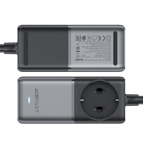 Ładowarka biurkowa stacja ładowania Z2 GaN 75W PD 3x USB-C 2x USB-A czarno-szara ACEFAST Ładowarka biurkowa stacja ładowania Z2 GaN 75W PD 3x USB-C 2x USB-A czarno-szara ACEFAST