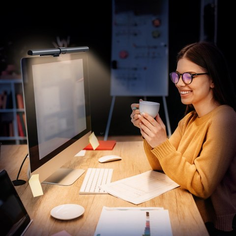 Lampka LED na ekran monitor komputera z podświetleniem tylnym 2700K-6500K szara CHOETECH Lampka LED na ekran monitor komputera z podświetleniem tylnym 2700K-6500K szara CHOETECH