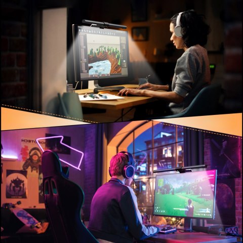 Lampka LED na ekran monitor komputera z podświetleniem tylnym 2700K-6500K szara CHOETECH Lampka LED na ekran monitor komputera z podświetleniem tylnym 2700K-6500K szara CHOETECH