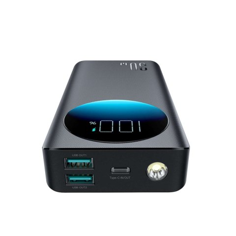 Powerbank z latarką 30W 20000mAh + kabel USB-A - USB-C 25cm czarny JOYROOM Powerbank z latarką 30W 20000mAh + kabel USB-A - USB-C 25cm czarny JOYROOM