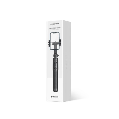 Selfie stick kijek teleskopowy do telefonu ze stojakiem i pilotem Bluetooth 1.5m czarny UGREEN Selfie stick kijek teleskopowy do telefonu ze stojakiem i pilotem Bluetooth 1.5m czarny UGREEN