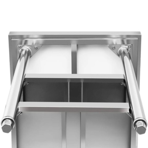 Stół blat roboczy centralny stalowy 2 półki 100 x 60 cm do 600 kg Royal Catering Stół blat roboczy centralny stalowy 2 półki 100 x 60 cm do 600 kg Royal Catering