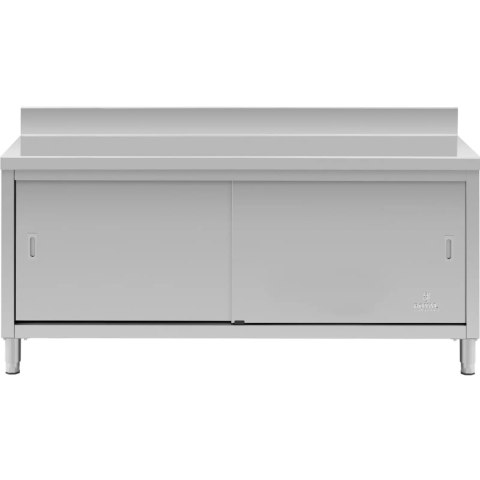 Stół blat roboczy centralny z szafką rantem drzwi suwane 180 x 70 x 97 cm Royal Catering Stół blat roboczy centralny z szafką rantem drzwi suwane 180 x 70 x 97 cm Royal Catering