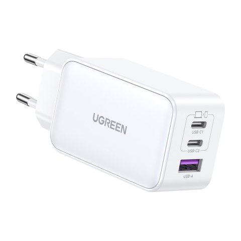Szybka ładowarka sieciowa GaN 65W USB-A / 2x USB-C biała UGREEN Szybka ładowarka sieciowa GaN 65W USB-A / 2x USB-C biała UGREEN