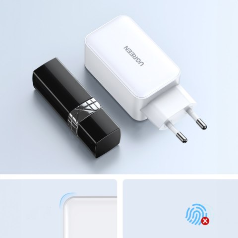 Szybka ładowarka sieciowa GaN 65W USB-A / 2x USB-C biała UGREEN Szybka ładowarka sieciowa GaN 65W USB-A / 2x USB-C biała UGREEN