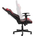 Fotel gamingowy dla gracza regulowany z podłokietnikami do 130 kg czarno - czerwony UNIPRODO
