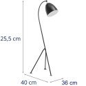 Lampa podłogowa metalowa z regulowanym kloszem E27 125 cm UNIPRODO