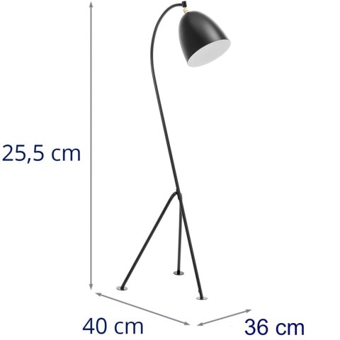 Lampa podłogowa metalowa z regulowanym kloszem E27 125 cm UNIPRODO Lampa podłogowa metalowa z regulowanym kloszem E27 125 cm UNIPRODO
