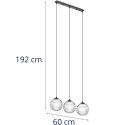 Lampa sufitowa nowoczesna 3 punktowa E27 - szklane kule UNIPRODO