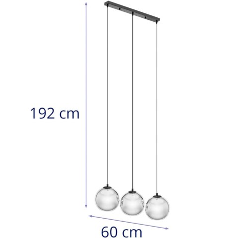 Lampa sufitowa nowoczesna 3 punktowa E27 - szklane kule UNIPRODO Lampa sufitowa nowoczesna 3 punktowa E27 - szklane kule UNIPRODO