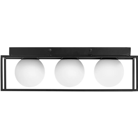 Lampa sufitowa nowoczesna 3 punktowa E9 - szklane kule w ramie UNIPRODO Lampa sufitowa nowoczesna 3 punktowa E9 - szklane kule w ramie UNIPRODO