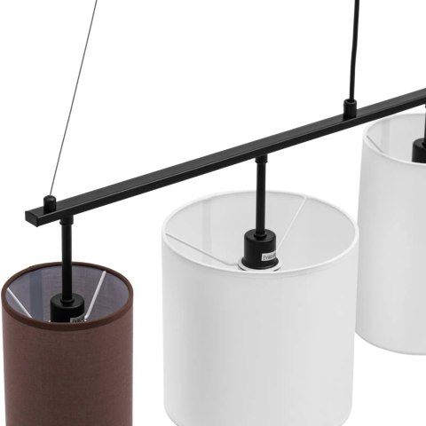 Lampa sufitowa nowoczesna 4 punktowa E14 - biało brązowa UNIPRODO Lampa sufitowa nowoczesna 4 punktowa E14 - biało brązowa UNIPRODO