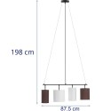 Lampa sufitowa nowoczesna 4 punktowa E14 - biało brązowa UNIPRODO