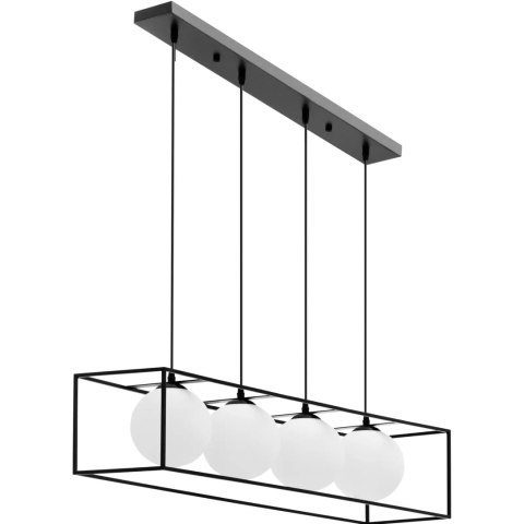 Lampa sufitowa nowoczesna 4 punktowa G9 - szklane kule w ramie UNIPRODO