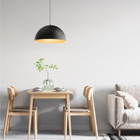 Lampa wisząca nowoczesna 1 punktowa kształt kopuły - czarno złota UNIPRODO Lampa wisząca nowoczesna 1 punktowa kształt kopuły - czarno złota UNIPRODO