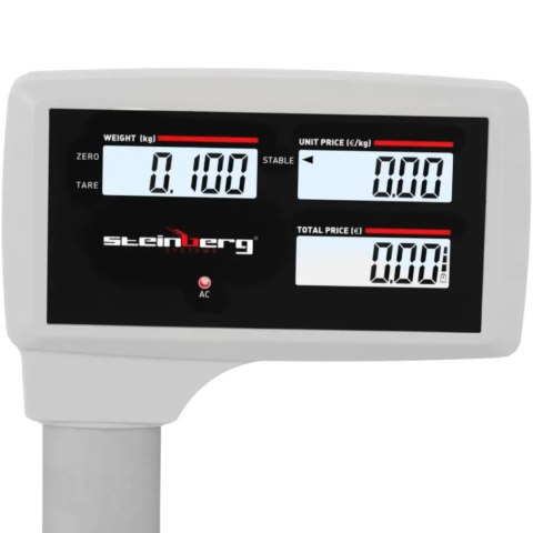 Waga kontrolna stołowa sklepowa magazynowa LCD 30kg / 5g Steinberg Systems Waga kontrolna stołowa sklepowa magazynowa LCD 30kg / 5g Steinberg Systems