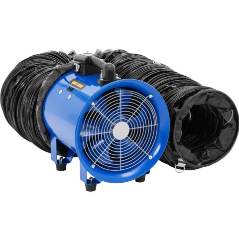 Wentylator dmuchawa przemysłowa budowlana z wężem 10 m 2700 m3/h śr. 280 mm MSW Wentylator dmuchawa przemysłowa budowlana z wężem 10 m 2700 m3/h śr. 280 mm MSW