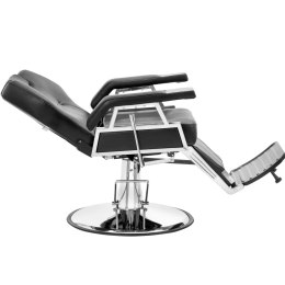 Fotel fryzjerski barberski z podnóżkiem PRESTON - czarny Physa