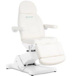 Fotel i krzesło kosmetyczne do masażu tatuażu spa 350 W białe - zestaw Physa
